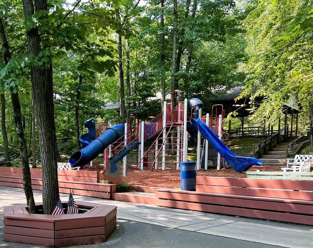 Playground in the woods at Rosemount